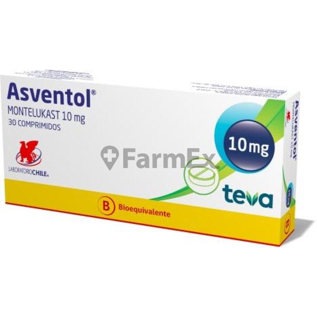 Asventol 10 mg x 30 comp LAB. CHILE